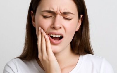 Person experiencing tooth sensitivity while drinking cold water